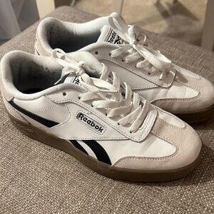 Reebok Classic White and Black Shoes